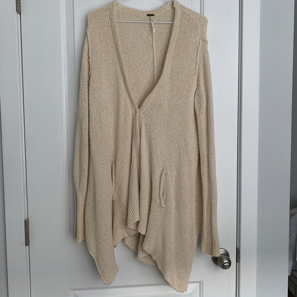 Free People shark bite knit sweater